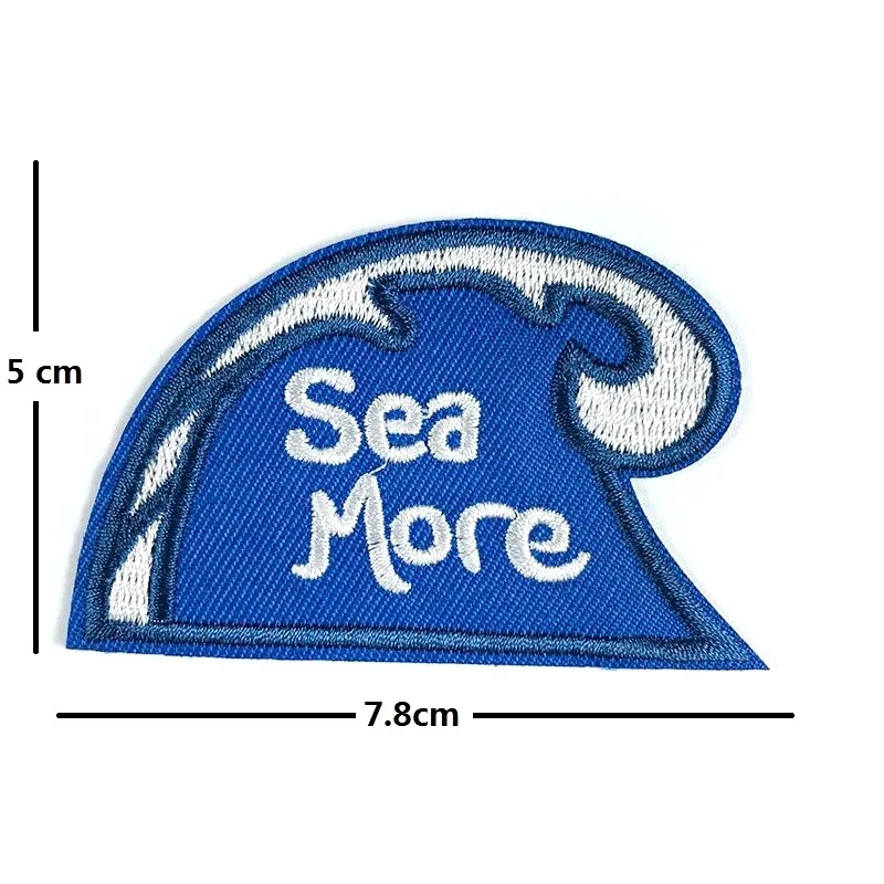 SEA MORE(bolang Уличная спортивная походная тематика, железные нашивки, вышитые нашивки для одежды, наклейки для одежды, аксессуары для одежды - Цвет: SEA MORE(bolang