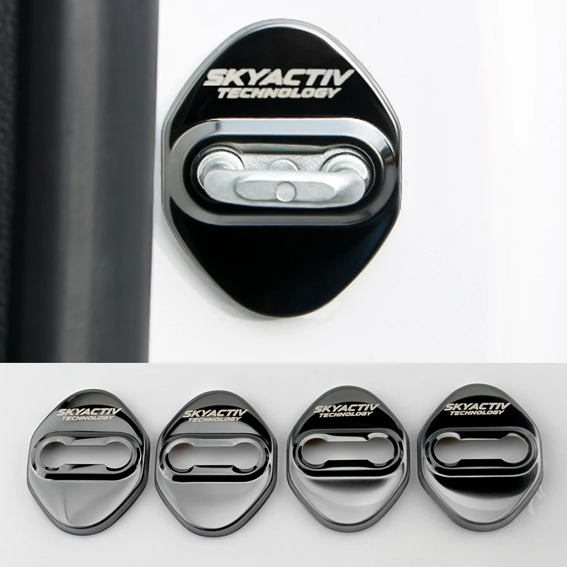 4 шт. Нержавеющая сталь крышка дверного замка автомобиля для Mazda 2 3 6 BM CX3 CX 5 CX5 CX7 CX9