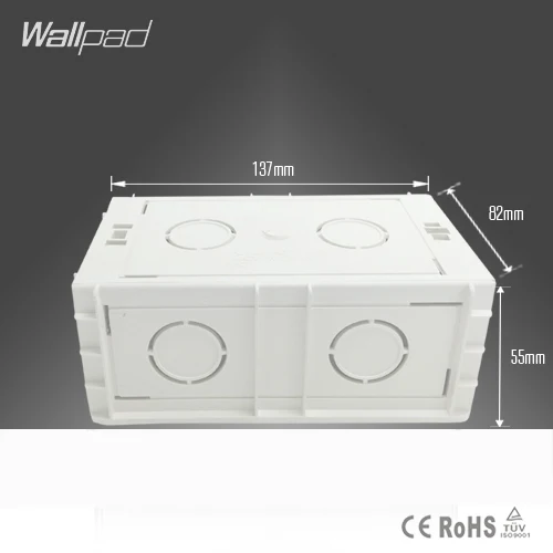 

UK 146 Standard Wallpad 137*82*55MM Cassette Universal White Wall Mount Box for 146*86mm Wall Switch and Socket Back Box