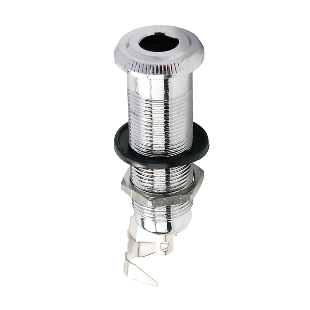 

Guitar Mono End Pin Output Button Endpin Jack Socket - Sliver Acoustic Electric Guitar Bass Acceessory