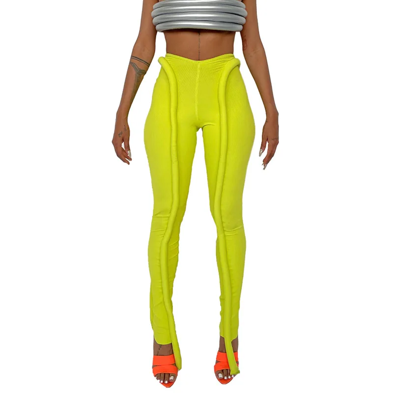 

Fashion Solid Splicing Long Pants Women Summer Sexy Medium Waist Skinny Hipster Punk Street Midnight Style Streetwear Trousers