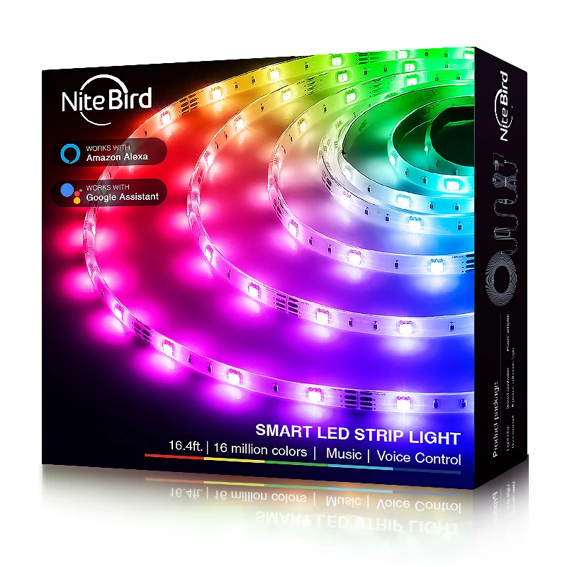 Умная Светодиодная лента Nite Bird 10 м с поддержкой Wi-Fi управление через приложение