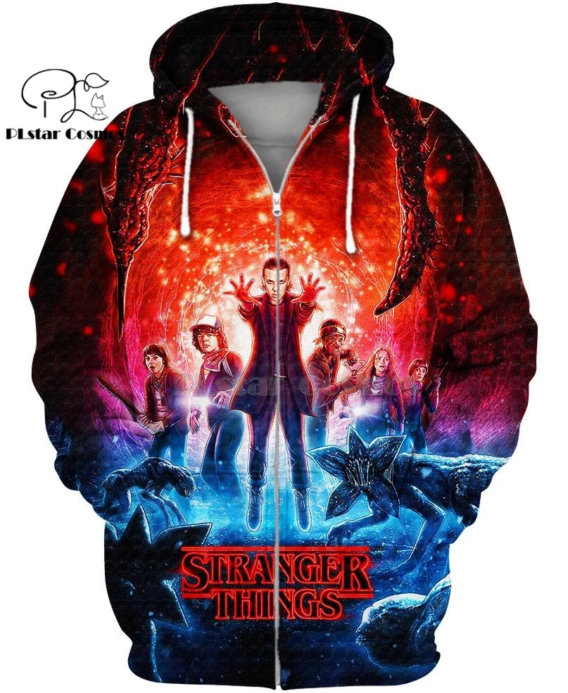 

PLstar Cosmos stranger things Halloween Horror 3d hoodies/Sweatshirt Winter autumn funny long selvee Harajuku streetwear
