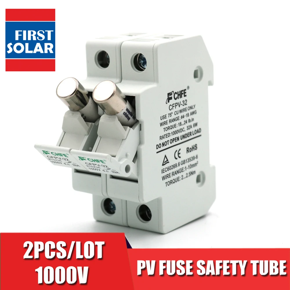 2 шт. x Солнечный предохранитель PV 5A/10A/15A/20A/30A 1000 В постоянного тока плавкий