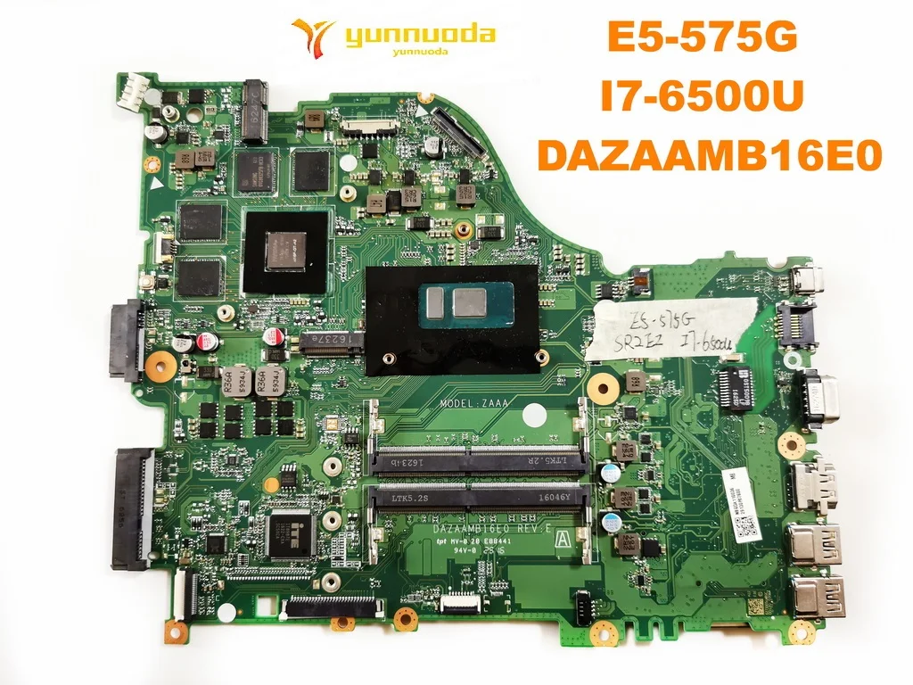 

Оригинальный Для ACER E5-575G Материнская плата ноутбука E5-575G I7-6500U DAZAAMB16E0 испытанное хорошее Бесплатная доставка