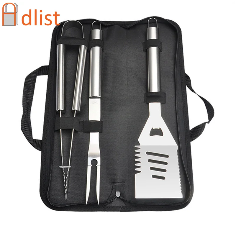 3 шт./компл. Портативный Нержавеющая сталь Набор для гриля барбекю гриль Лопата