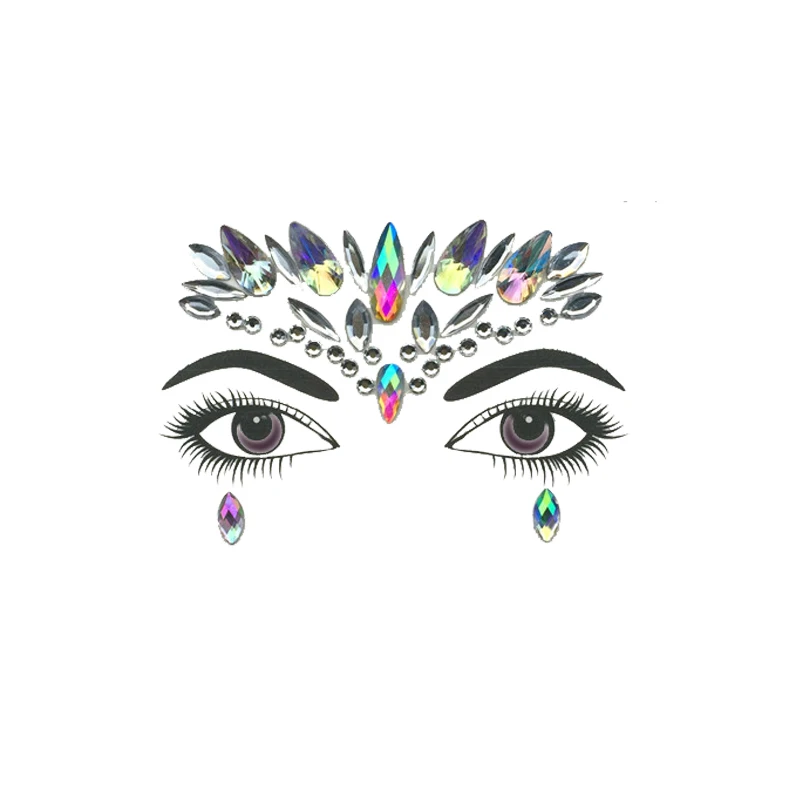 Самоклеящиеся драгоценные камни стразы временная татуировка драгоценности