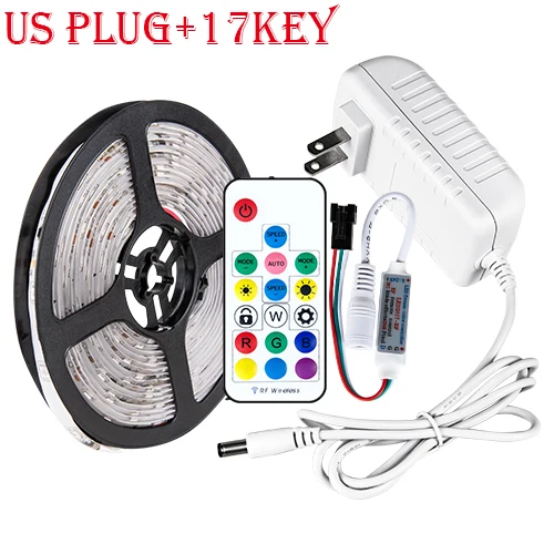 US Plug Set 17key 5050 SMD светодиодный светильник полоса WS 2811 IC Warerproof светодиодный светильник ing для шкафов под шкафом DC12V светодиодный декоративный светильник для дома, мебели для спальни - Цвет: US Plug Set 17key