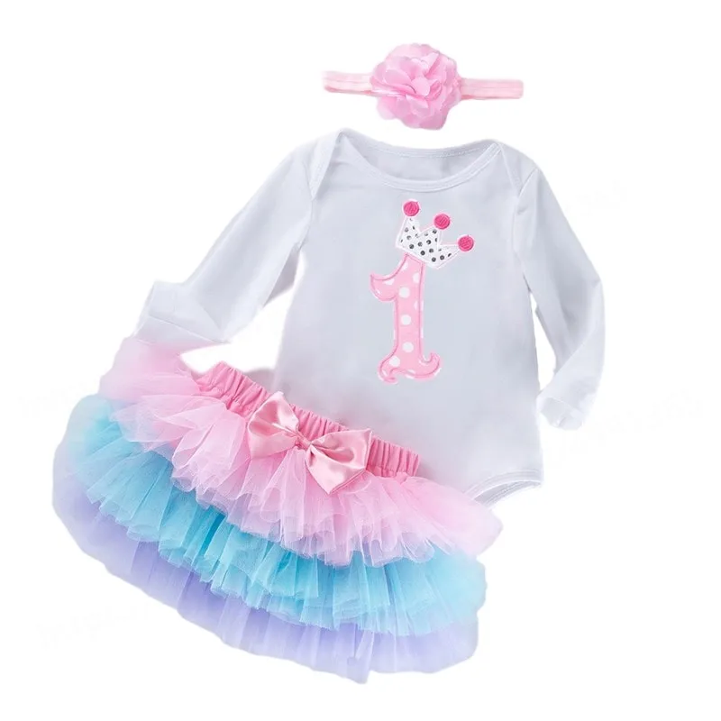 

1 First Birthday Outfit Girl Baby Dresses Summer Clothes Girl Party Tutu Outfits Children's Clothing Girls Clothing