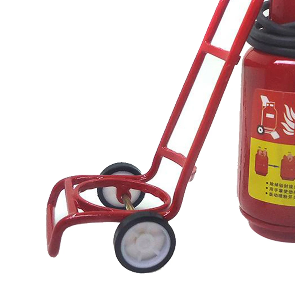 

Mini Toy 1:12 Miniature Dollhouse Fire Extinguisher + Trolley Play Doll House Furniture Decor Accessories