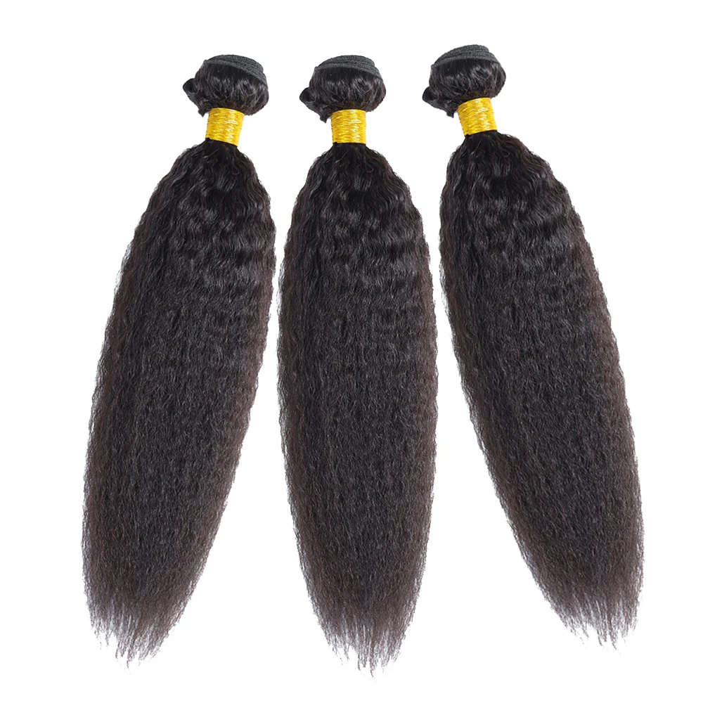 Кудрявые Прямые Натуральные кудрявые пучки волос индийские волосы яки прямые