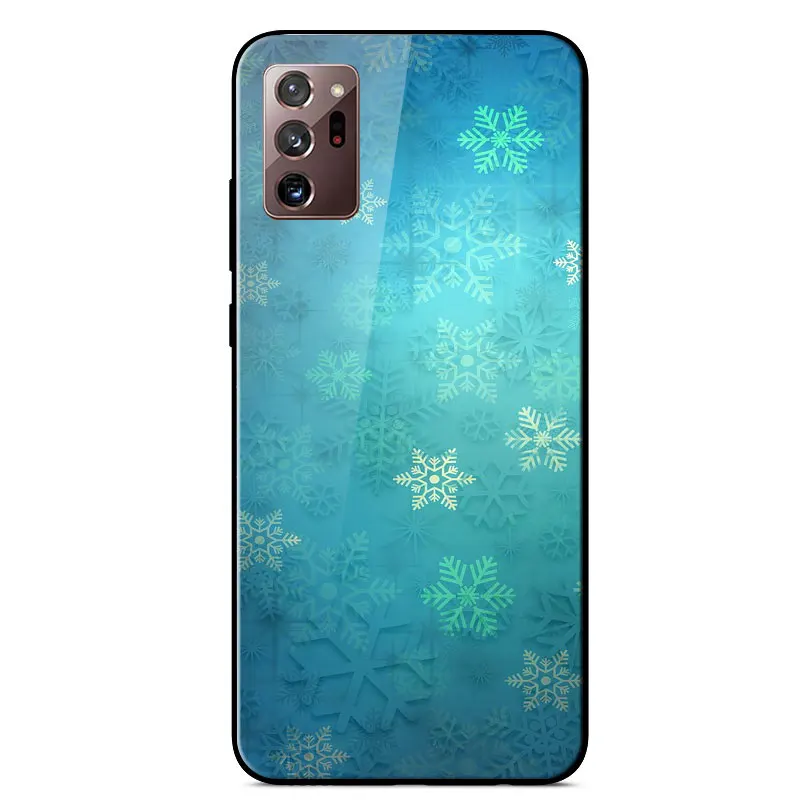 

Case For Samsung Note 20 Ultra Mirror Painted TPU Frame Tempered glass protection Back Cover For Samsung Note 20 Ultra Cover