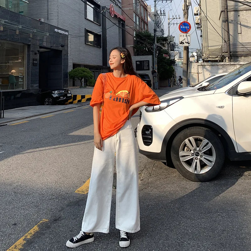 

Wide Leg Jeans Women Maxi Loose Street Jeans Mujer Plus Size Black White High Waist Jeans Femme Boyfriends Mom Denim Pants