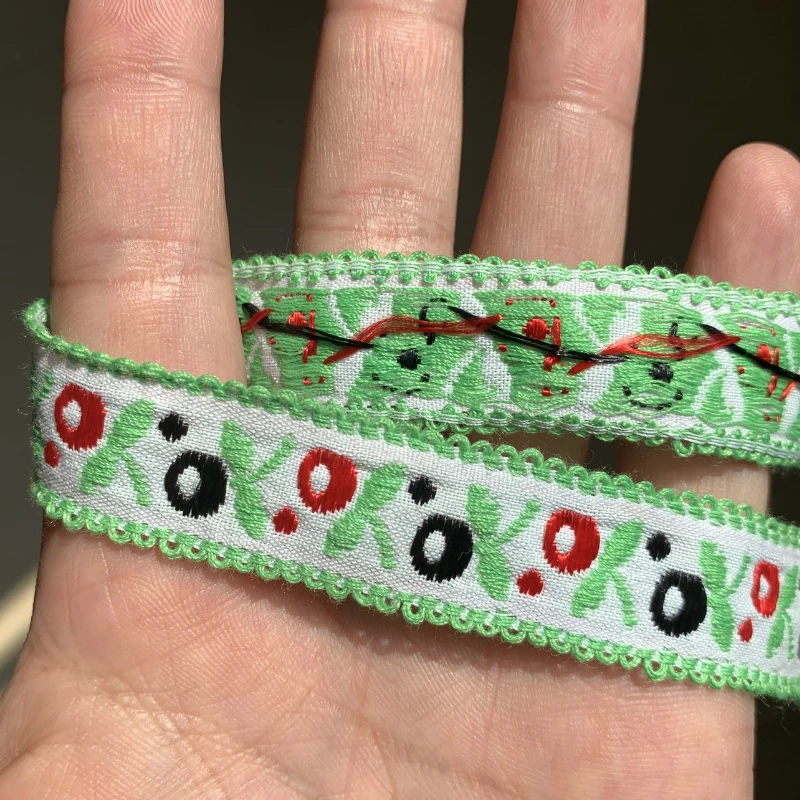ZERZEEMOOY 3/4 INCH 16mm 20mm 5yard/pack Ear Vintage Colored Flowers Manual Jacquard Ribbon Lace MJZD19120310 | Дом и сад