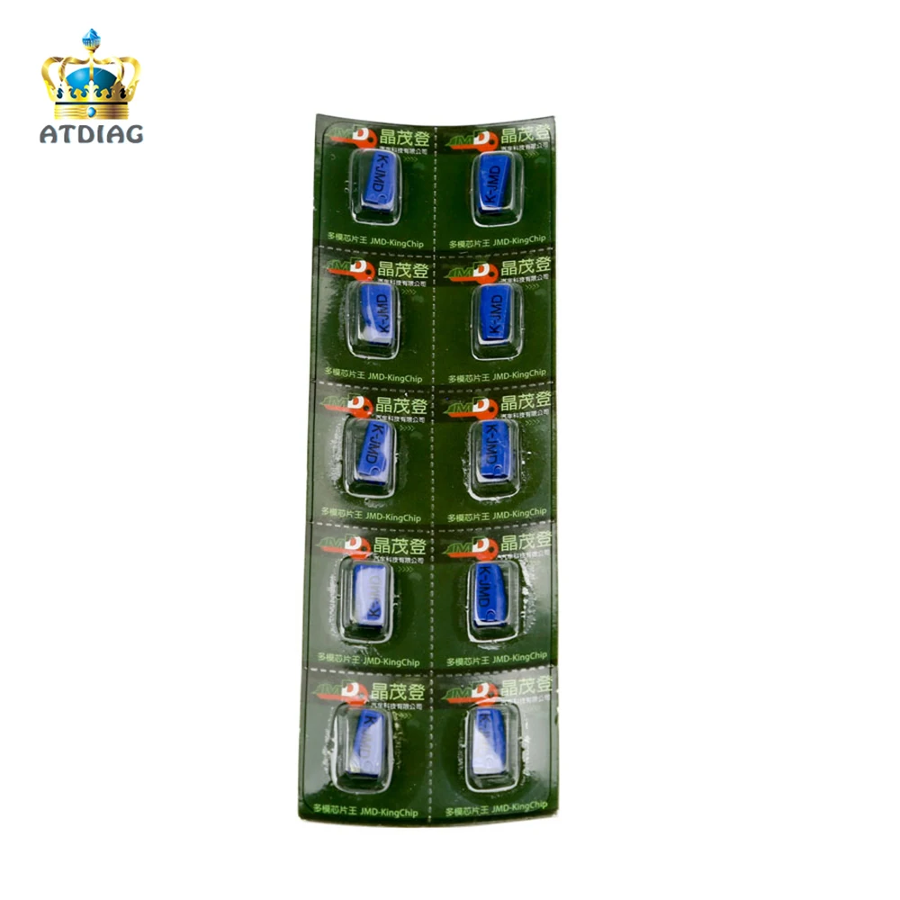 10Pcs blue chip JMD King чип для удобный детский ручной ключи копия чип заменить JMD 4C/4D/42/46/48/72G 5 шт./лот JMD красный король - Цвет: 10Pcs blue chip