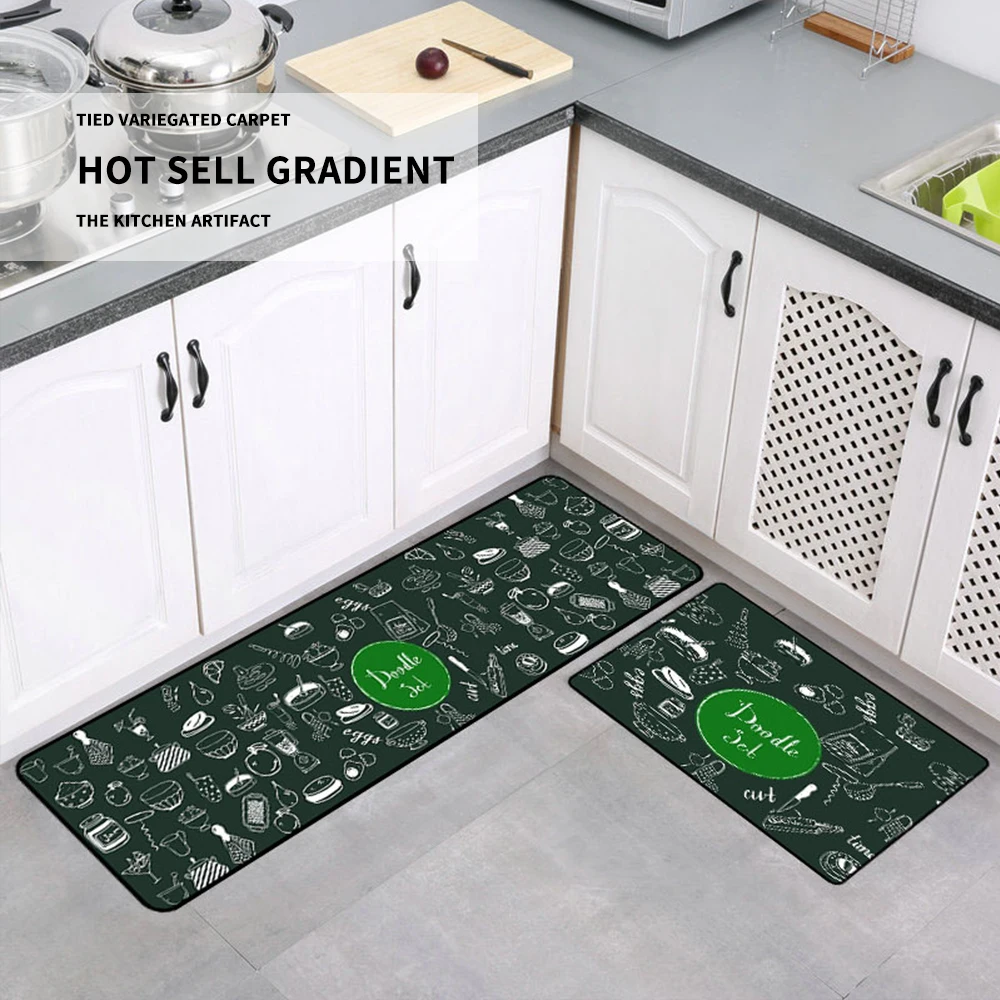 Длинный нескользящий кухонный коврик Впитывающий Коврик для входной двери