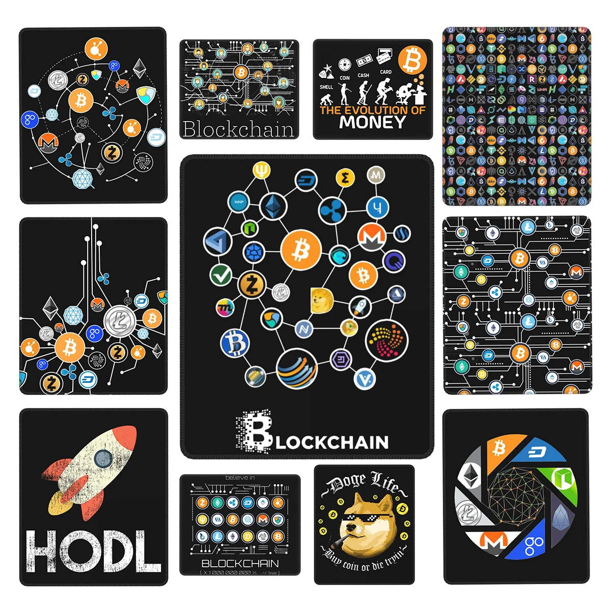 Блокировочный криптовалютный логотип Биткоин эфириум криптовалюта Новинка