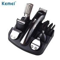 kemei km 600 6 in 1 electric hair beard trimmer rechargeable hair clippers shaving machine men styling tools shaver razor