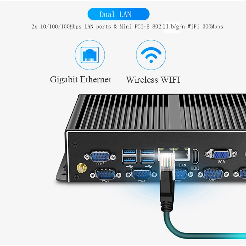 Preise XCY Fanless Mini Pc Dual Gigabit Ethernet Lan 6 * Com Ports Mini Computer Intel Core I5 4200u I7 Industrie Linux Micro Box