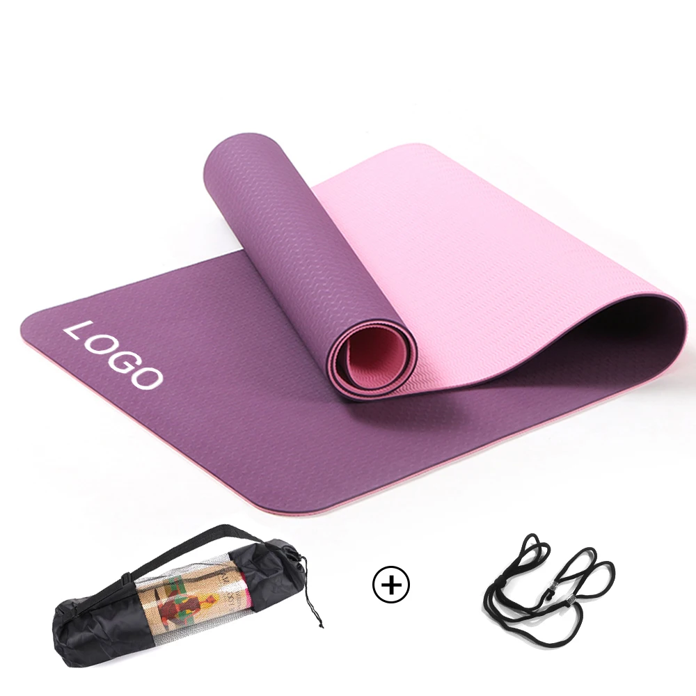 Нескользящий коврик для йоги и пилатеса из ТПЭ толщиной 6 мм/8 мм | Спорт