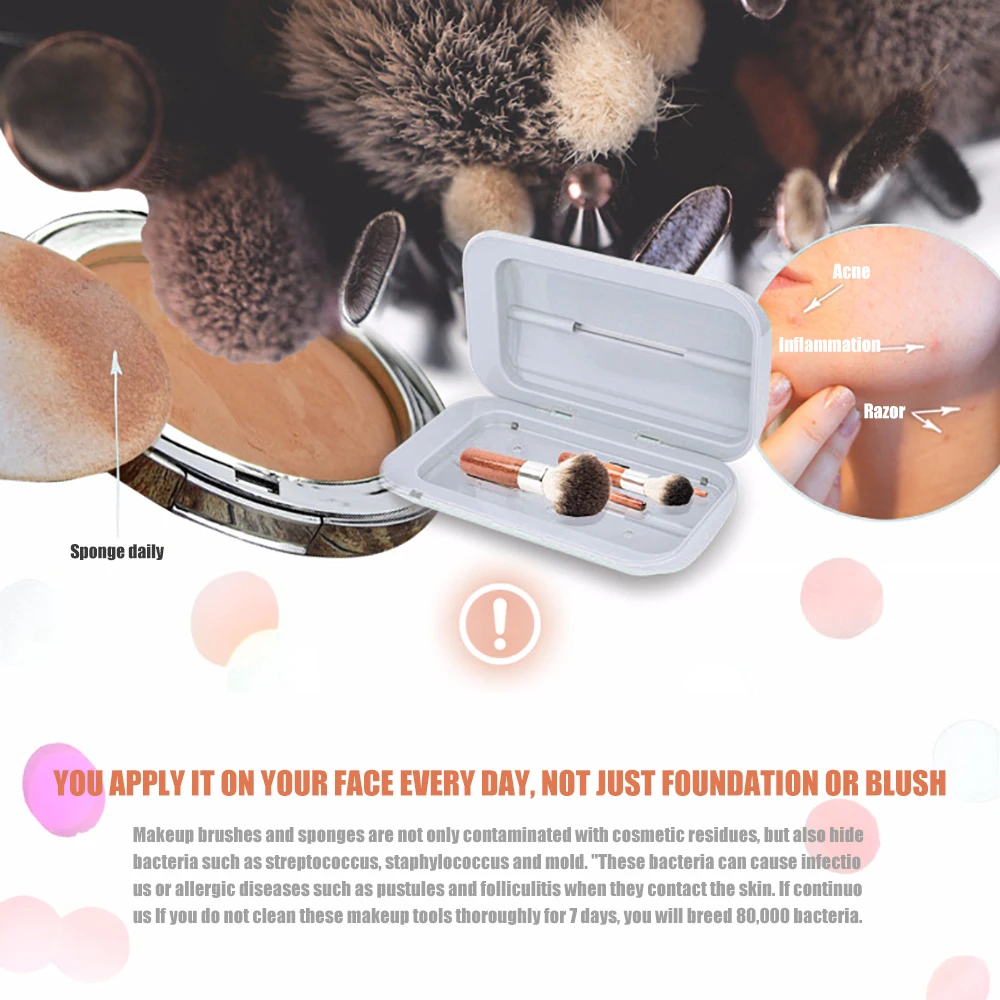 

Portable UV Sterilizer Cabinet Phone Disinfectant UV Cleaner Mobile Double Ultraviolet Disinfection Lamp Mini sterilization Box