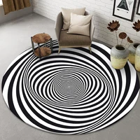 new 3d vortex visual illusion rug printed non slip rug optical illusion area carpet floor pad for living room modern home decor