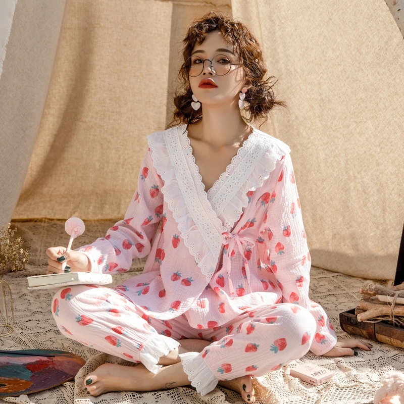 2021 беременных уход за матерью пижамный комплект с длинным рукавом и v образным