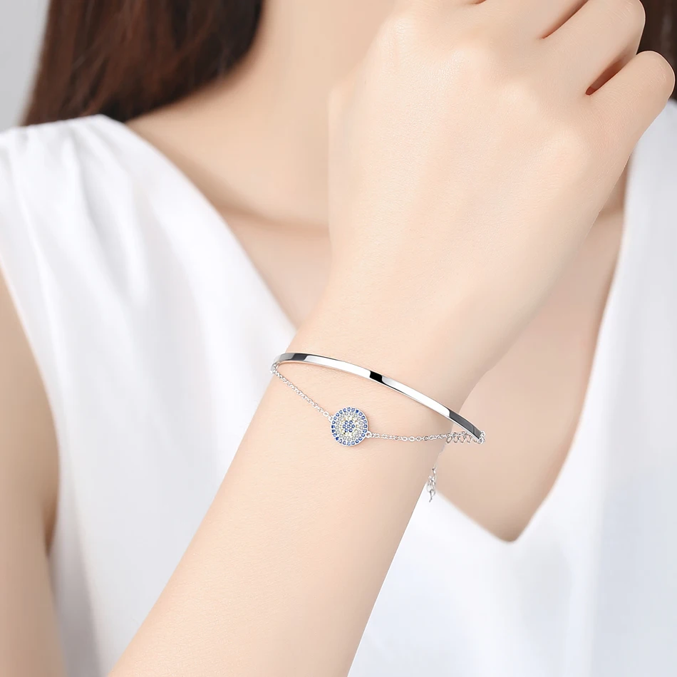 Калетин удача амулеты из стерлингового серебра 925 пробы сглаза браслет круглый