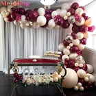 Бордовый Шар Комплект гирлянды, 62 шт в наборе, воздушные шары с конфетти цвета розовое золото гирлянда арка для Свадебная вечеринка украшения ко дню рождения