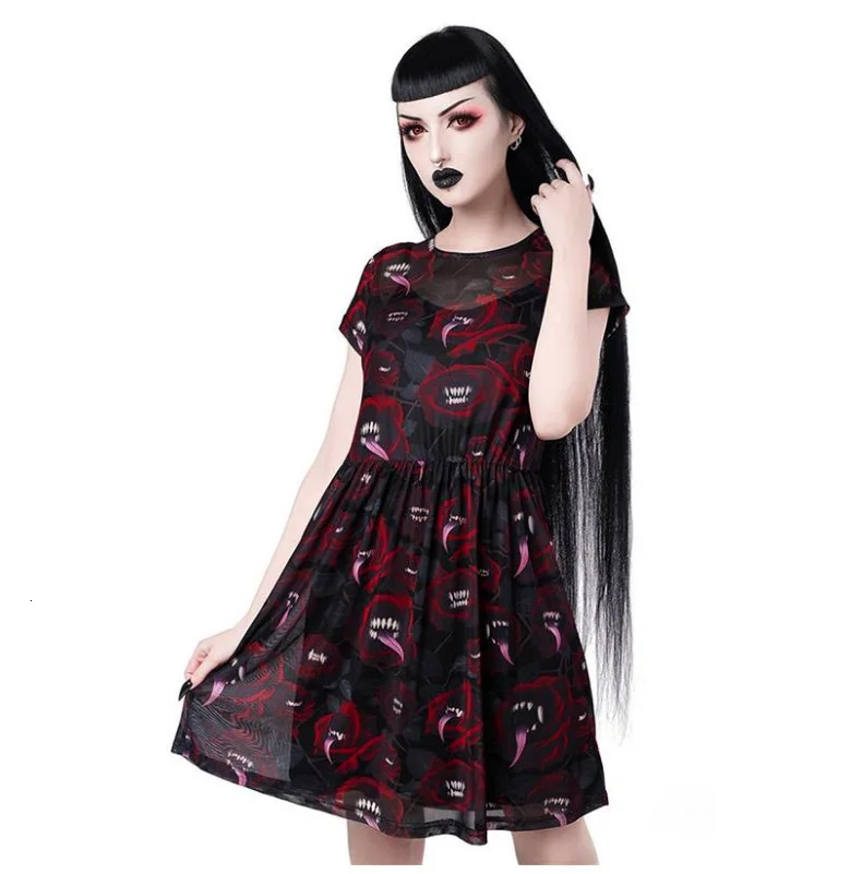 Женское черное готическое платье летнее сексуальное с открытыми плечами