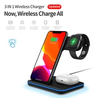 wireless charger stand 3 in 1 qi 15w fast charging dock station for apple watch iwatch 5 4 3 airpods pro for iphone 11 xs xr x 8