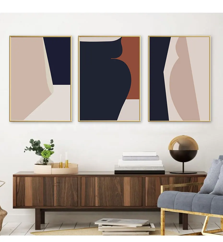 Современный Креативный абстрактных геометрических Графика линии холст рисунки