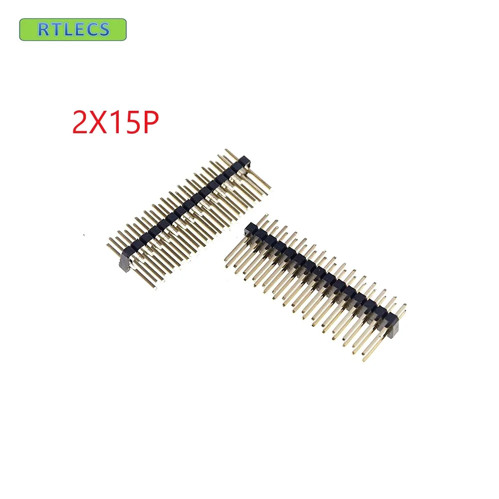 10 шт. 2x15 P 30 контактов 1,27 мм Шаг штыревой разъем штыревой двухрядный штыревой прямой Золотой flash Rohs Reach двухрядный шаг 1,27