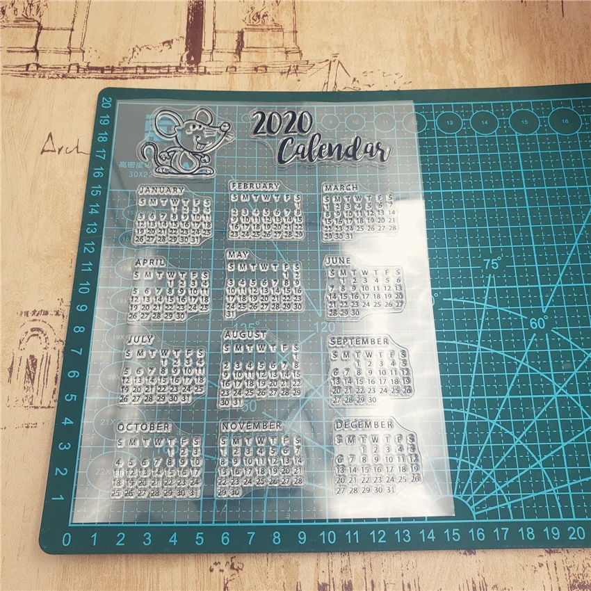 Горячая Распродажа прозрачные штампы с календарем/силиконовые уплотнения