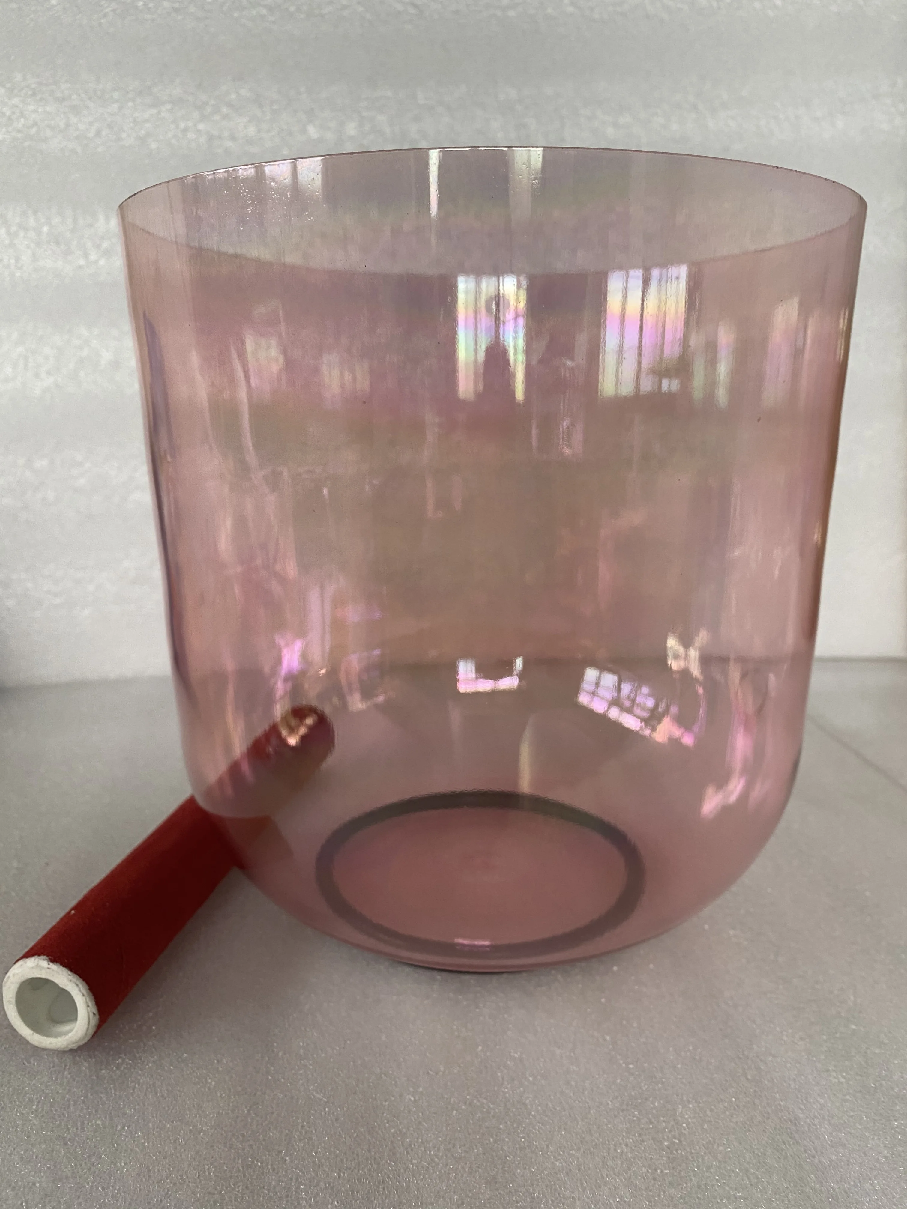 Хрустальная Поющая чаша 3rd octave C note red magic clear color корневая чакра 432 Гц для