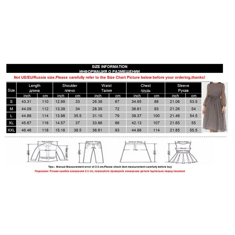 Осенне весеннее черное шифоновое платье для женщин с длинным рукавом в горошек