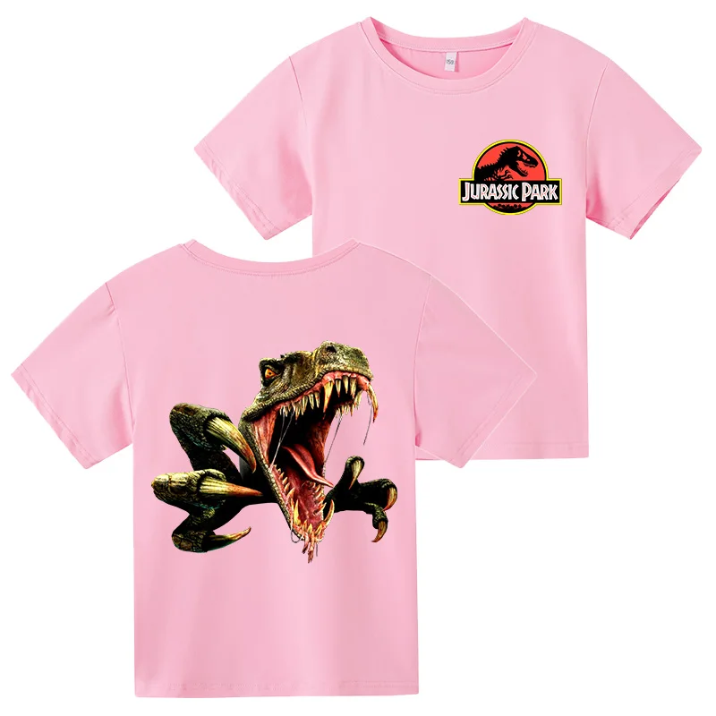 

2021 Summer Style clothes for girls Harajuku T-Shirt Funny T shirt Jurassic Park Design Boys Short Sleeve Top Tee Streetwear