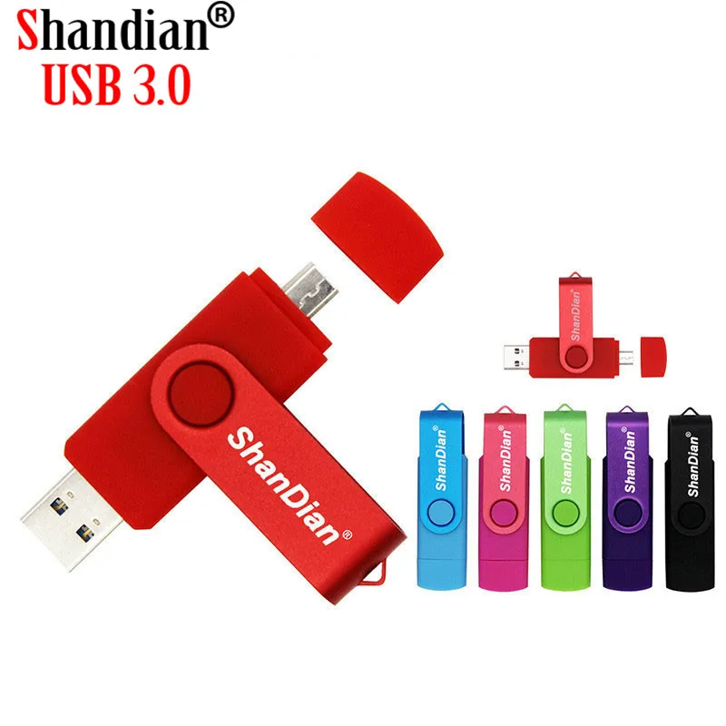 SHANDIAN флэш накопитель USB 3 0 OTG 4 ГБ 8 16 32 64 ГБ|USB флэш-накопители| |
