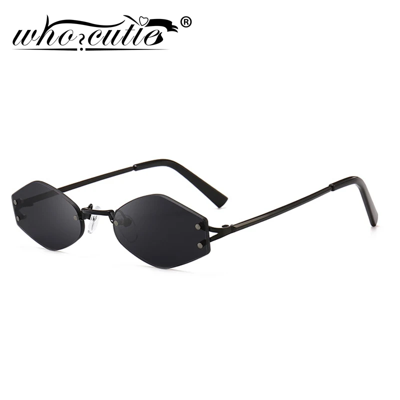 Очки солнцезащитные женские в стиле ретро 90 х без оправы|designer shades|brand designer