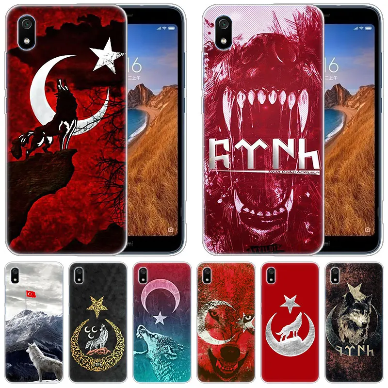 Роскошный силиконовый чехол с изображением турецкого флага волка для Xiaomi Redmi K20 Pro