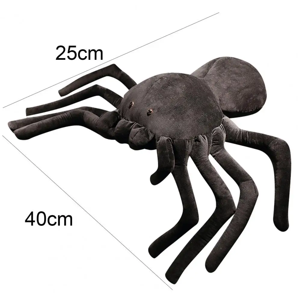 

Plush Toy Decorative Funny PP Cotton Black Spider Stuffed Doll Ornament for Decorating