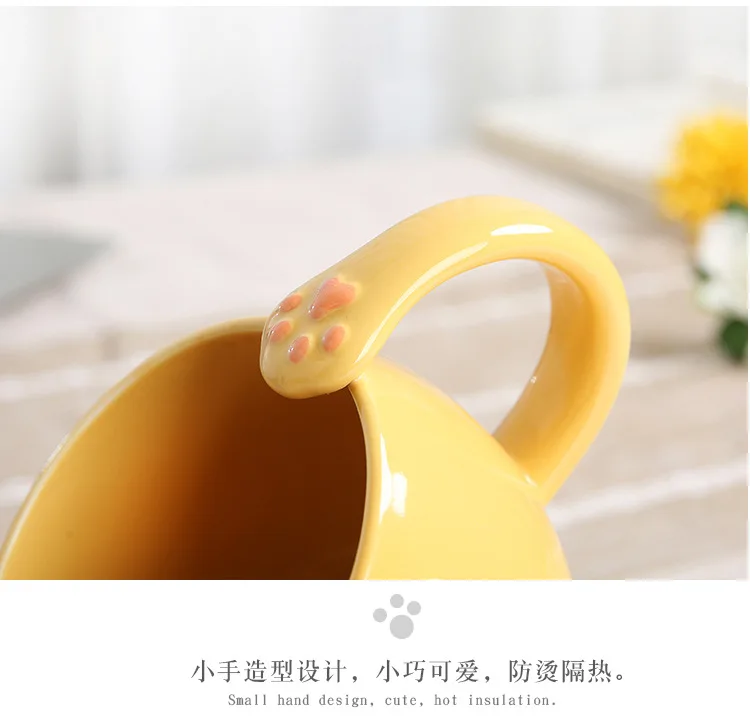 Pikachu ceramic cup milk mugcreative cartoon water cup monster bowl dishes Pocket Monsters cutlery set Funny strange gift CL0931