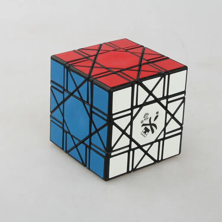 Cubo de goteo de ganso, Cubo de bagua de 6 ejes y 8 ranks, color negro, con fondo negro-2