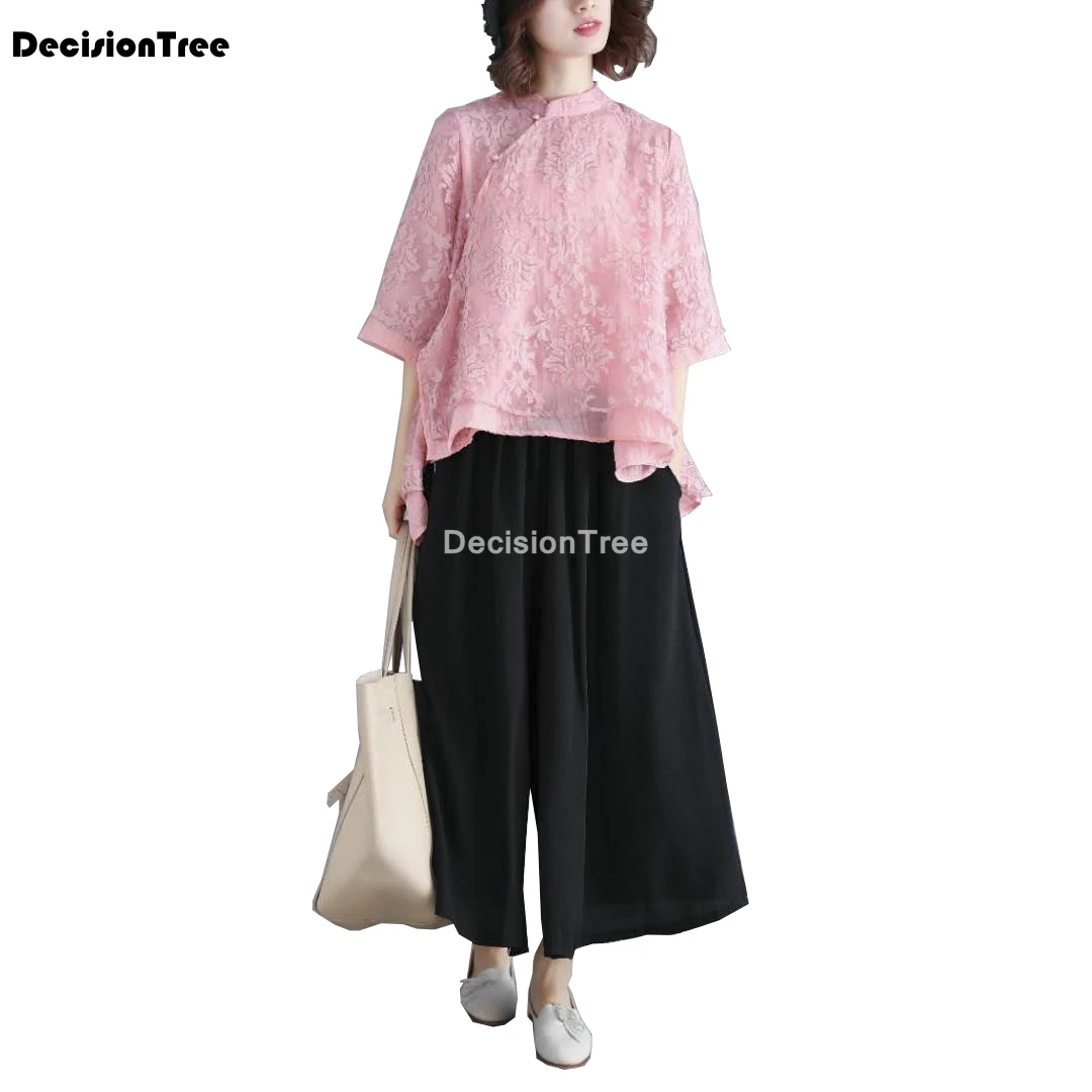 

2021 traditional chinese style lace blouse cheongsam blouse women qipao shirts chinese style cheongsam blouse