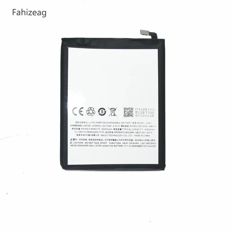 Fahizeag 1x4000 mAh BT61 запасная батарея для мобильного телефона Meizy M3 Note L681H L681 L