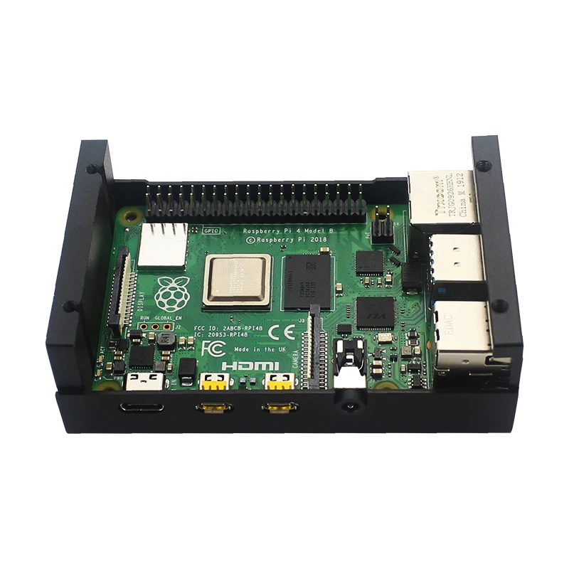 Raspberry Pi 4 Алюминиевый Чехол серебристый черный металлический корпус | Вентилятор охлаждения теплоотвод для Raspberry Pi 4 Модель B