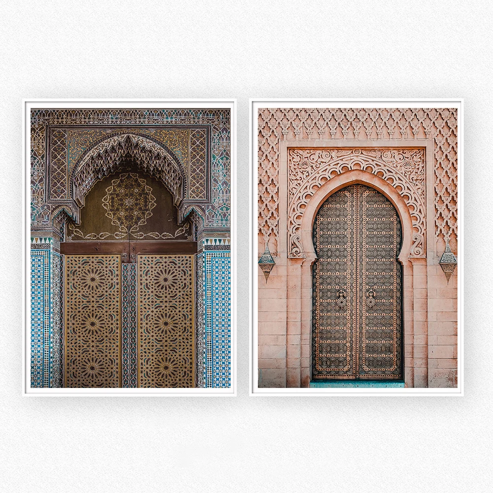 

Morocco Arch Poster Canvas Print Wall Photography Art Oriental Boho Chic Posters and Prints Wall Pictures for Living Room Decor