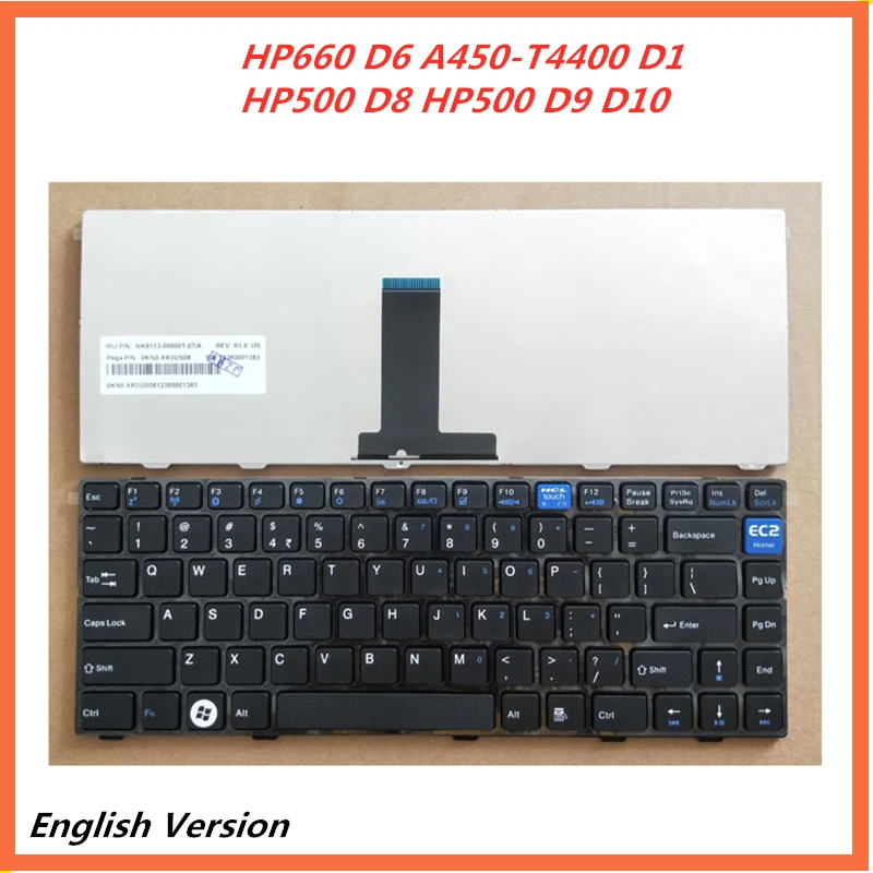 

Клавиатура с английской раскладкой для ноутбука Hasee HP660 D6 A450-T4400 D1 HP500 D8 HP500 D9 D10