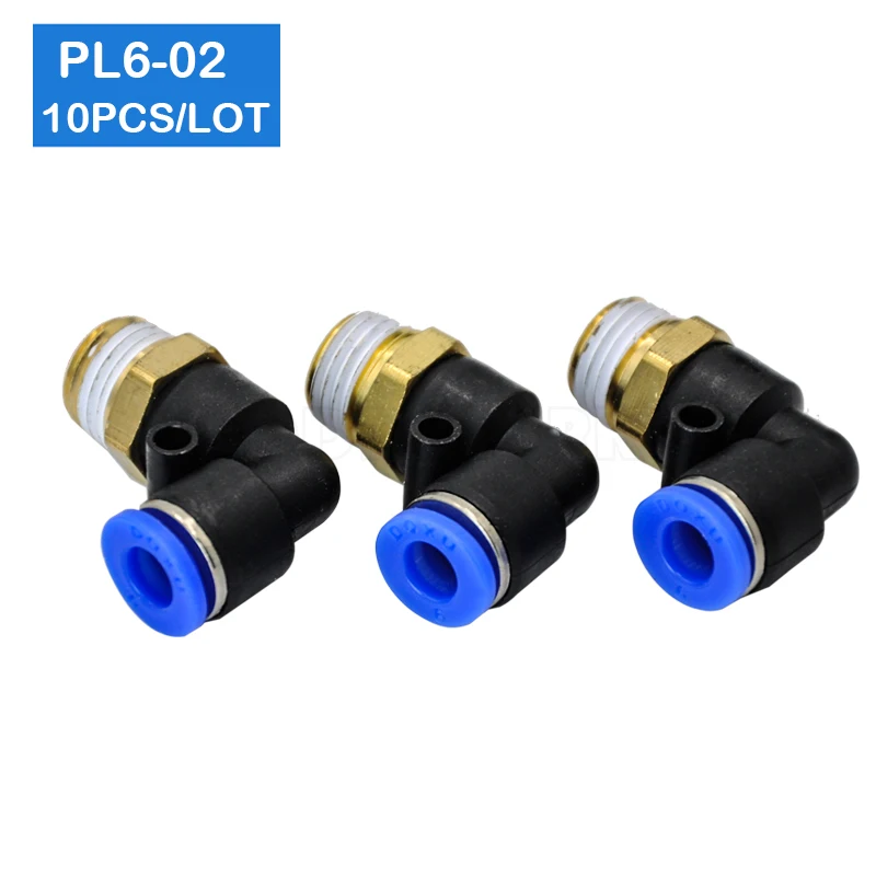 Высокое качество 10 шт PL6-02 6 мм Push In One Touch Разъем 1/4 &quotрезьба Пневматическая