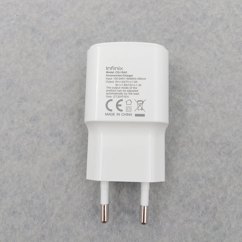 Original Infinix 12V1.3A Fast Charger EU Plug Adapter Micro USB Type C Cable For Note 10 Pro Hot 7 8 9 Lite Zero 8i | Мобильные
